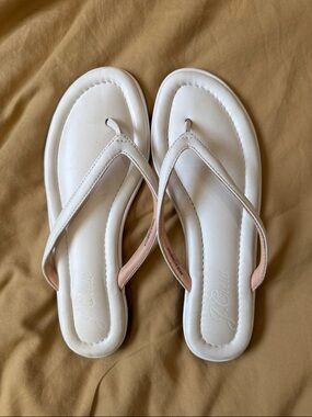 J.Crew White Flip Flop Sandals